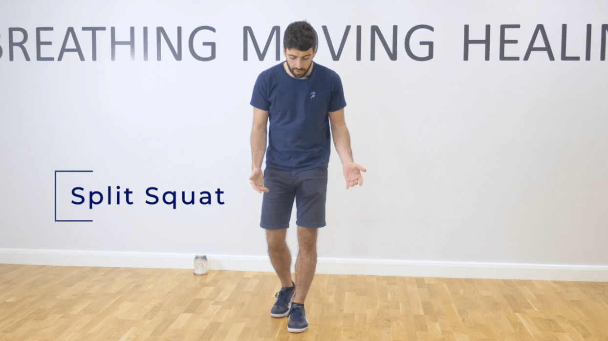 Starting position Split Squat Sagittal min A Powerful Knee Pain Exercise - The Split Squat Sagittal Plane