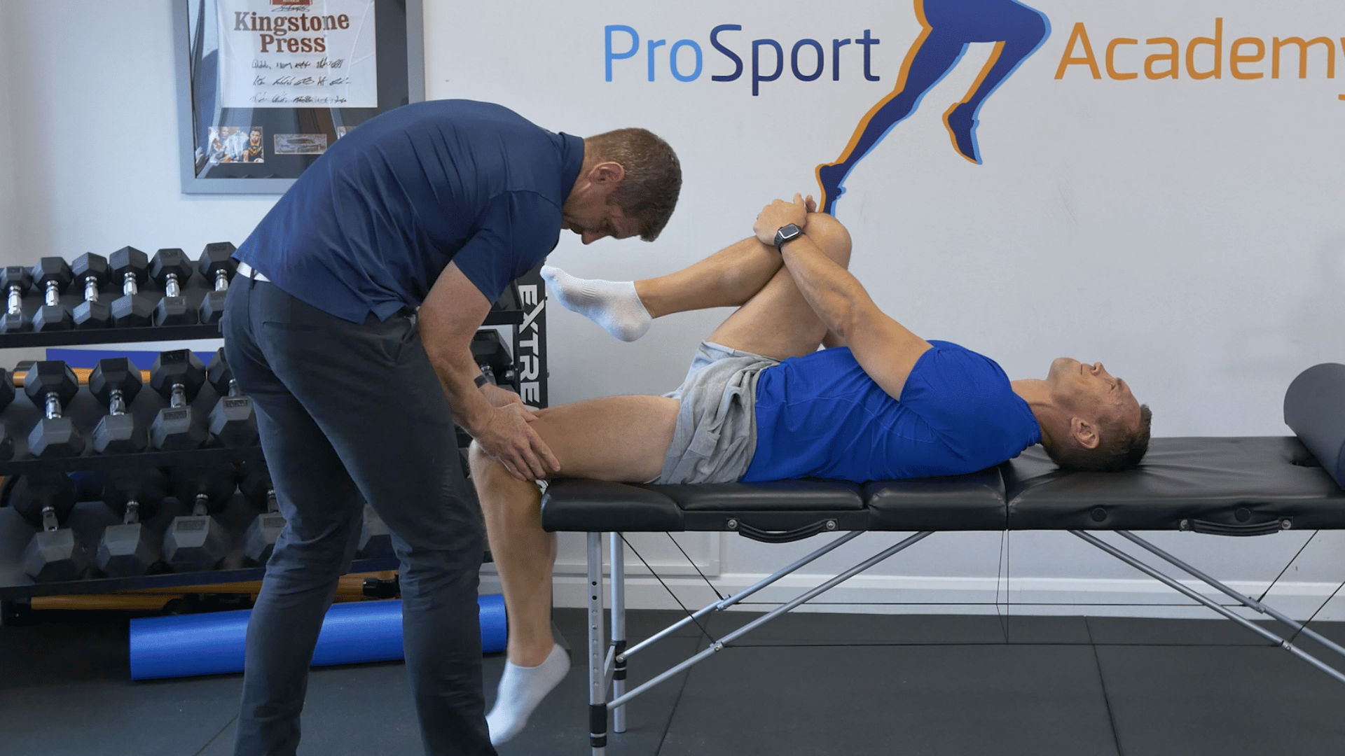 Kevin Sinfield OBE, assessed by Dave O’Sullivan using a personalised treatment.